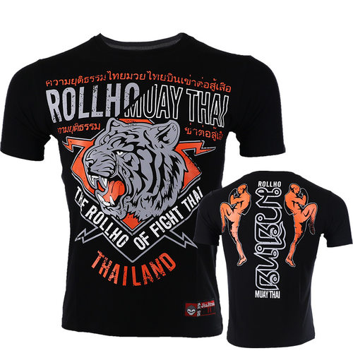 ROLLHO柔猴老虎T恤MMA短袖UFC综合格斗训练健身泰拳搏击跑步柔术