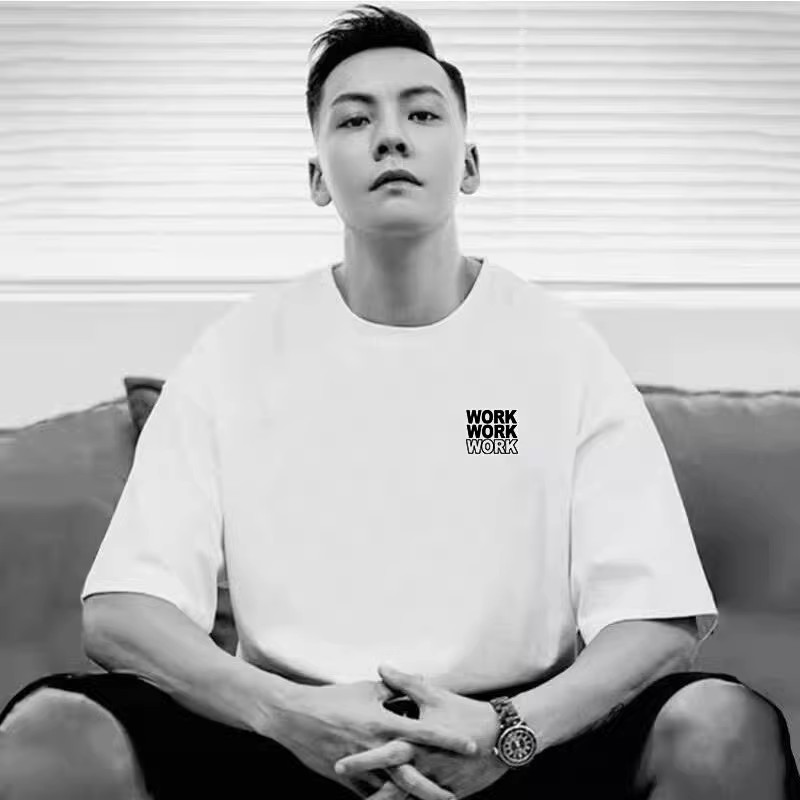 日本GP陈伟霆短袖t恤男潮牌简约印花港风情侣装夏新款纯棉T恤上衣