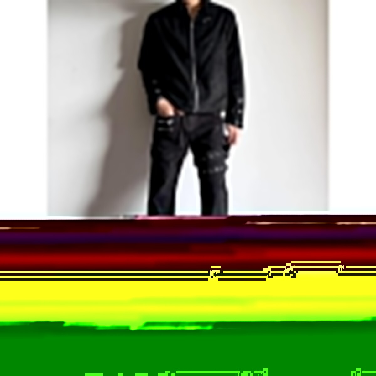 美式高街vibe绑带黑色水洗微喇休闲设计感显瘦修身百搭男牛仔裤子