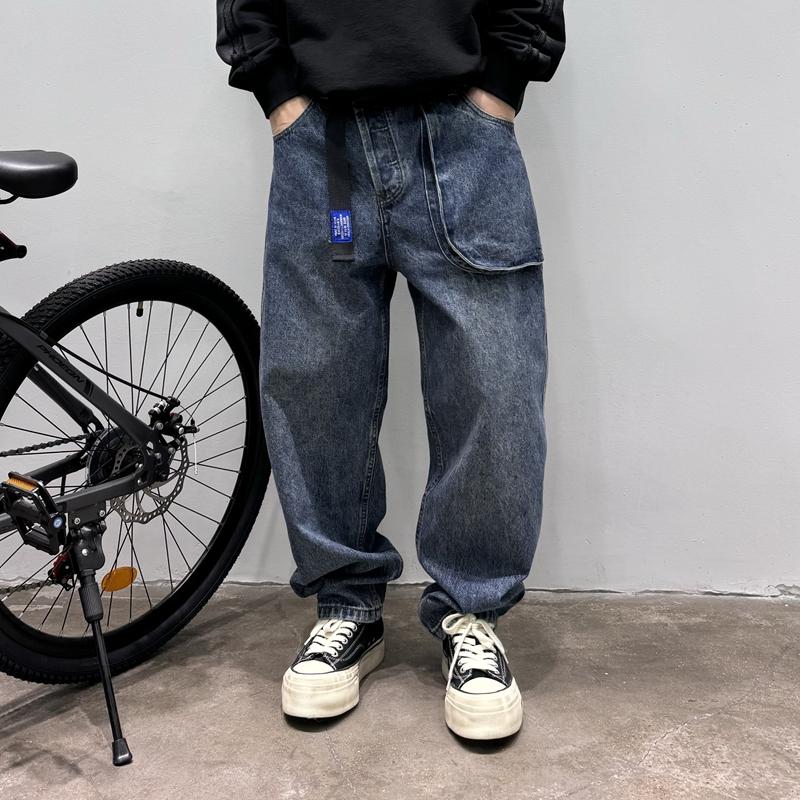 设计感小众牛仔裤男春秋美式