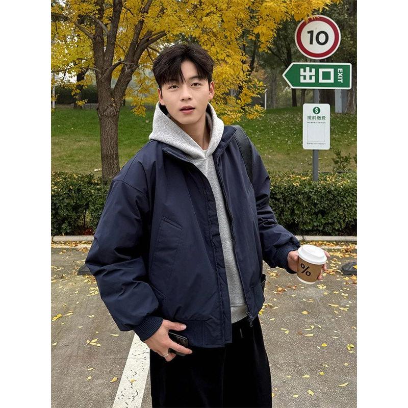 美式高街cleanfit立领夹克男春潮牌痞帅百搭飞行员棒球服外套