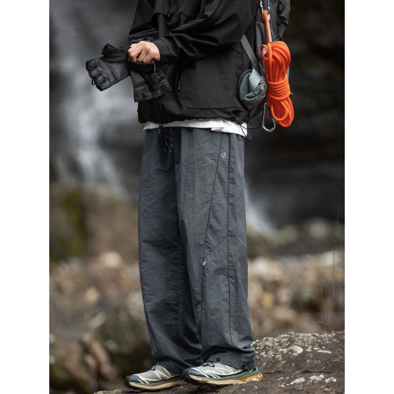 户外登山工装裤子男款直筒伞兵休闲长裤美式运动速干防水冲锋裤春