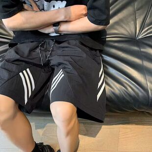 男休闲运动加肥加大胖子沙滩裤 速干透气五分裤 冰丝短裤 夏季