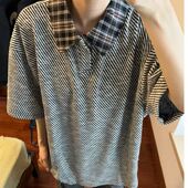 潮流2026新款 翻领短袖 百搭体恤上衣 t恤韩版 修身 polo衫 男潮牌夏季