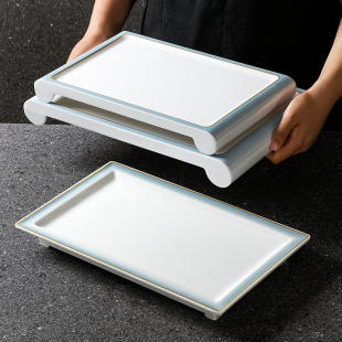 密胺餐具商用盘餐饮长方形烤鸭龙虾烤全羊手抓羊肉烤羊排专用盘子