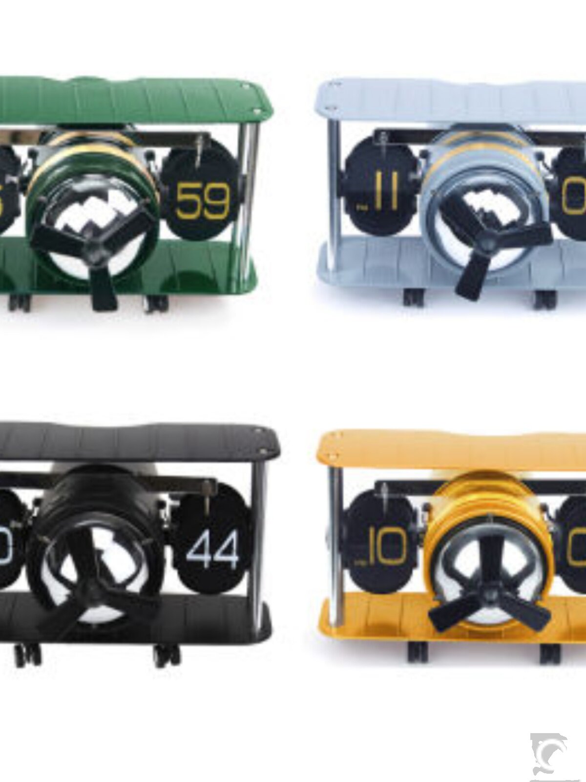 MIAOKE AUTOMATIC FLOP CLOCK GERMAN AIRPLANE HEAD FLIP CLOCK EUROPEAN FASHION TABLE CLOCK FIGHTER MODEL TABLE CLOCK