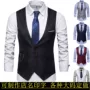 Bar ktv bồi bàn cá tính vest vest nhà hàng bartender tóc stylist dụng cụ đồng phục khách sạn - Dệt kim Vest áo len cardigan nam