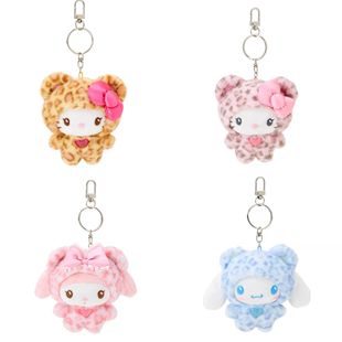 现货日本三丽鸥豹纹挂件hellokitty挂件美乐蒂豹纹包挂公仔玩偶
