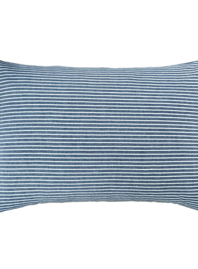 水洗棉60x80/60x85纯棉枕头套日式格子条纹纯素色大号信封式单只