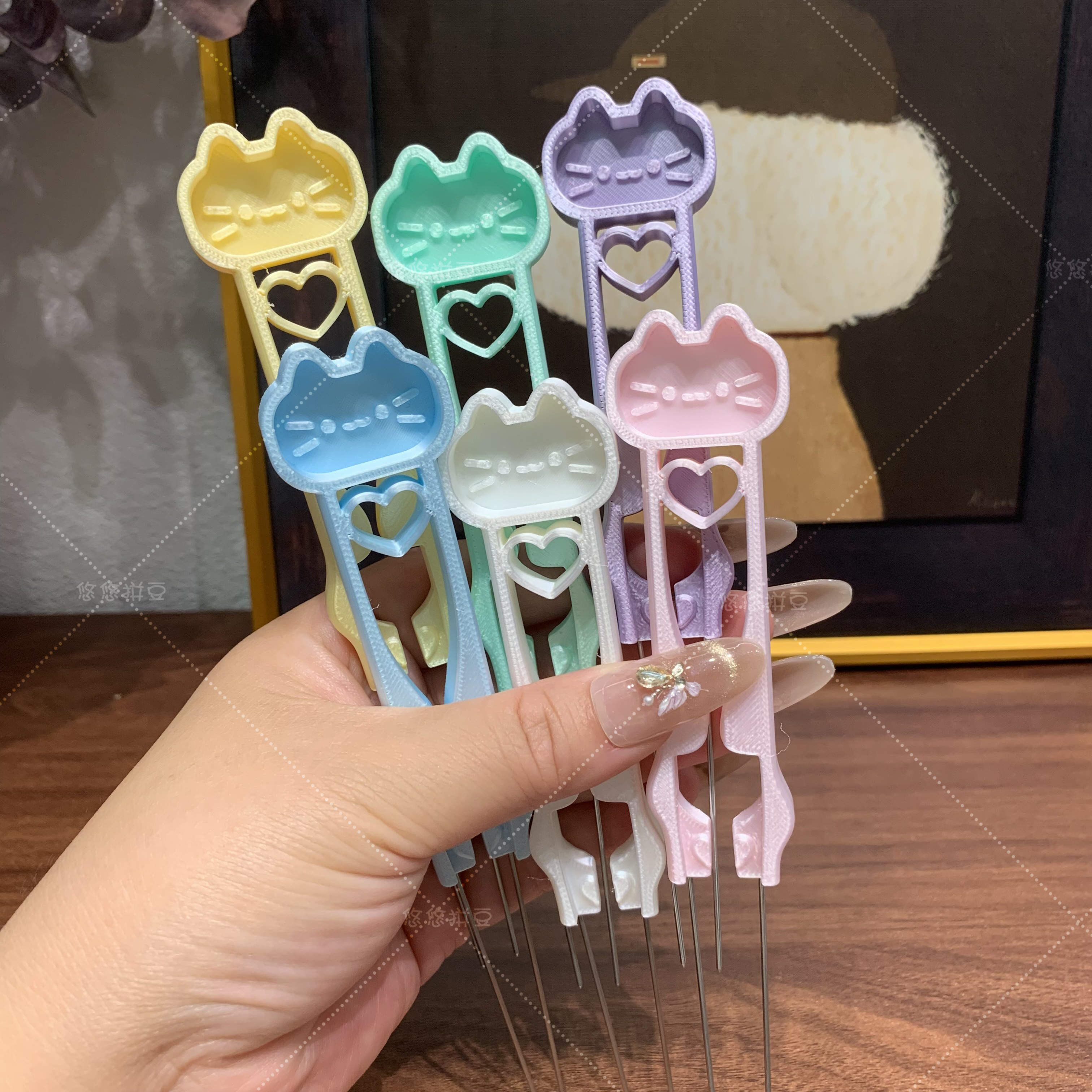 泡芙卷正品第5代双针镊子拼豆笔