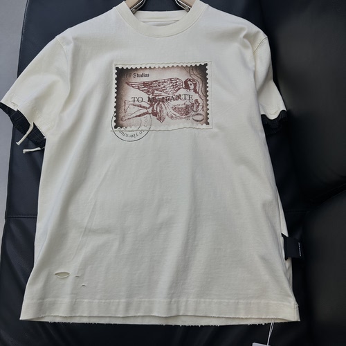 2026夏季新款美式复古字母印花T恤宽松短袖男女同款