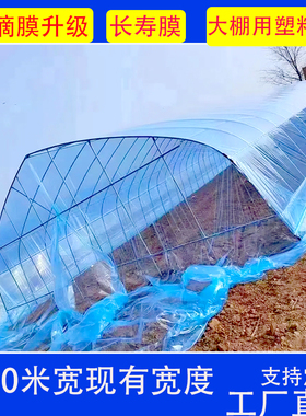加厚大棚用塑料膜10丝大棚用塑料膜宽度11米蓝白色po膜无滴膜薄膜