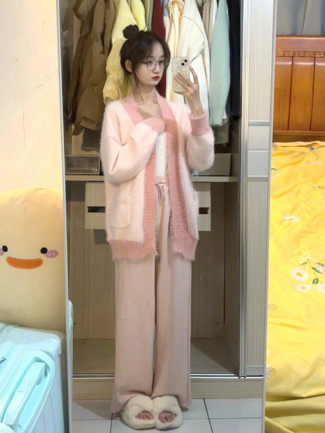 粉色v领毛衣外套女宽松秋冬穿搭软糯慵懒风oversize外穿针织开衫,女装/女士精品,毛衣,淘宝优惠券,粉丝福利购,淘宝优惠卷