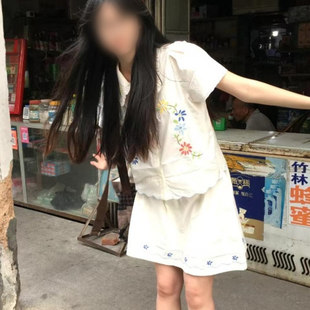 娃娃领衬衫 法式 新款 甜美休闲运动套装 清新半身裙两件套 女2025夏季