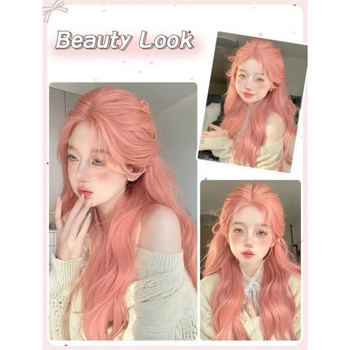 粉色长卷假发女503333