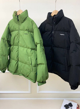 黑色羽绒服女小个子短款2025年新款韩版宽松面包服白鸭绒冬季外套