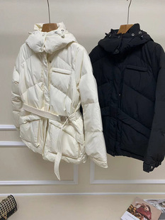 2025新！两色亮面轻薄小款羽绒服女矮个子小个子短款鹅绒收腰外套