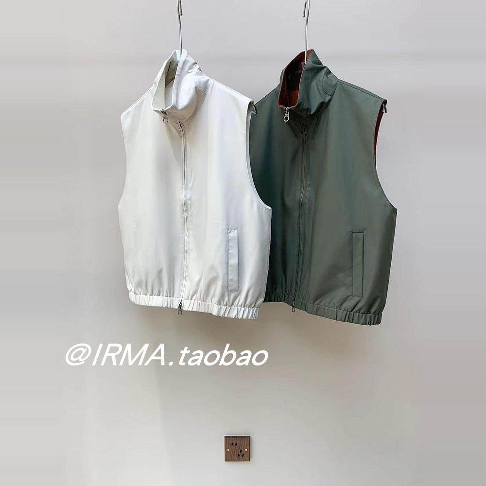 高科技面料立领宽松拉链马甲秋冬