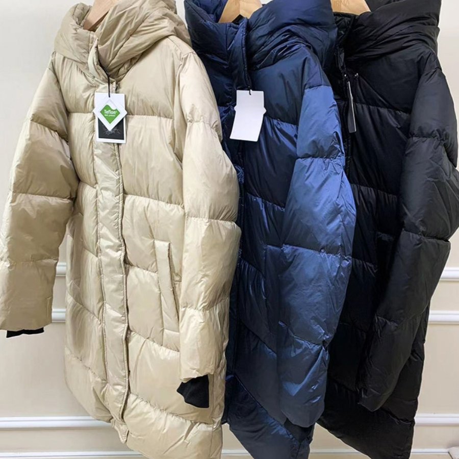 三防保暖中长款鹅绒羽绒服女冬