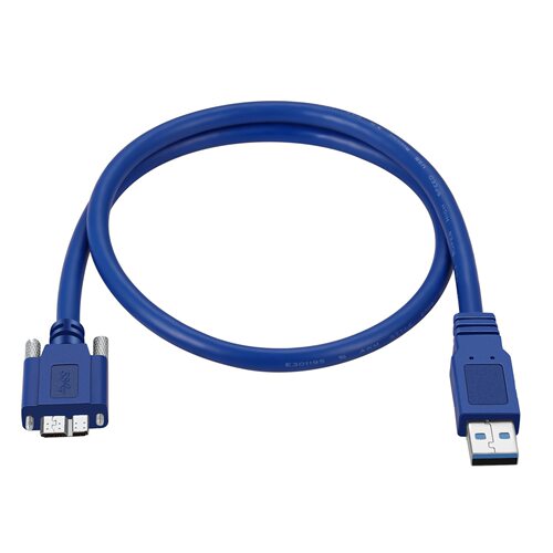 包邮USB3.0A公对MicroB摄像机USB3.0带螺丝工业相机用硬盘数据线