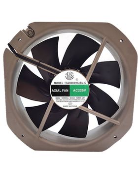 宁波九龙TG28080HA2/3/6BL-C全金属轴流风机机柜冷却散热排风扇