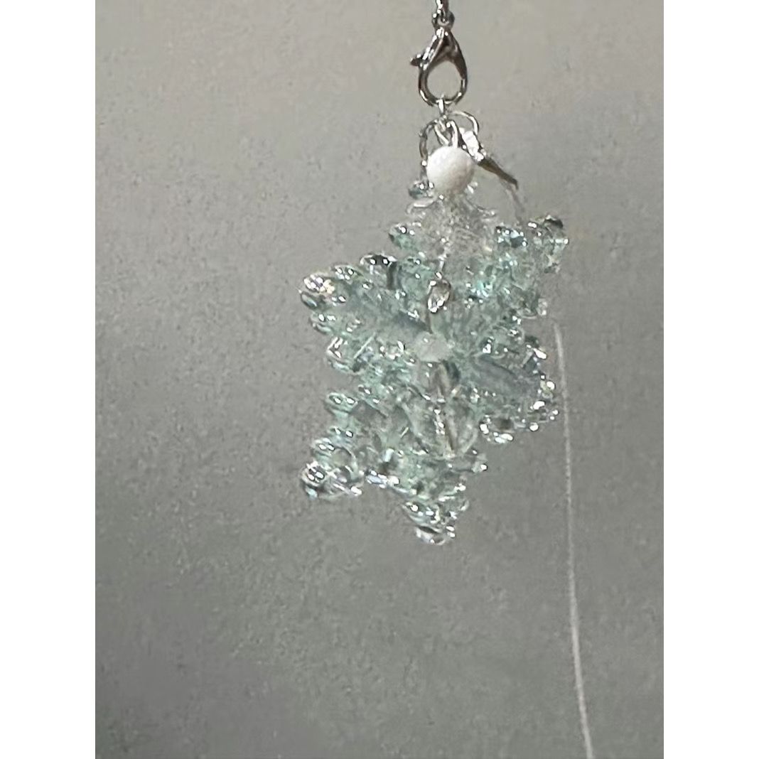 【穿梭于梦境】赴一场时空的约会 手作串珠挂件手机链少女心雪花