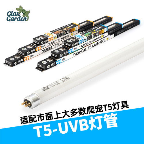 爬虫爬宠T5灯管HO T5UVB荧光灯管陆龟鬃狮蜥蜴乌龟高输出UVB灯具