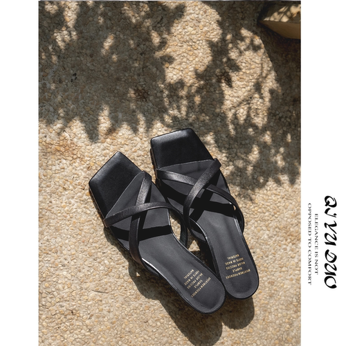 方头露趾猫跟凉鞋女夏外穿凉拖鞋