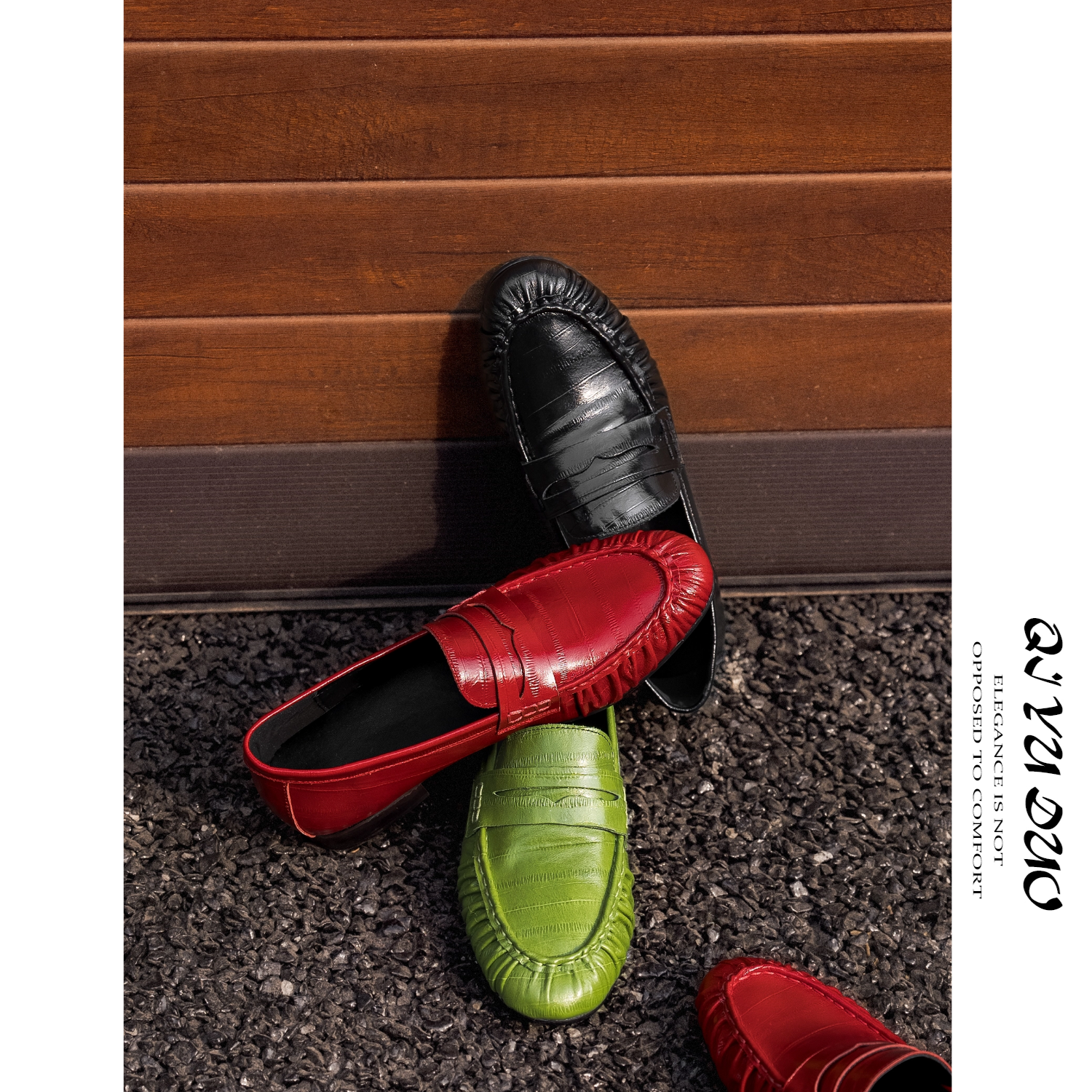 QIYUDUO 真皮褶皱乐福女2026春季新款一脚蹬英伦风百搭平底小皮鞋,女鞋,乐福鞋（豆豆鞋）,淘宝优惠券,粉丝福利购,淘宝优惠卷