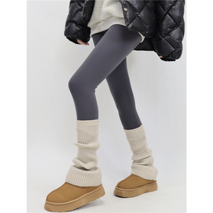 Tofilms秋冬微喇马蹄袜套时髦复古显瘦针织保暖雪地靴堆堆腿套