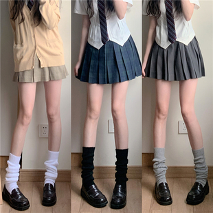 AYTo films日系秋冬宽松堆堆袜学院JK大象袜白色加长中筒袜泡泡袜