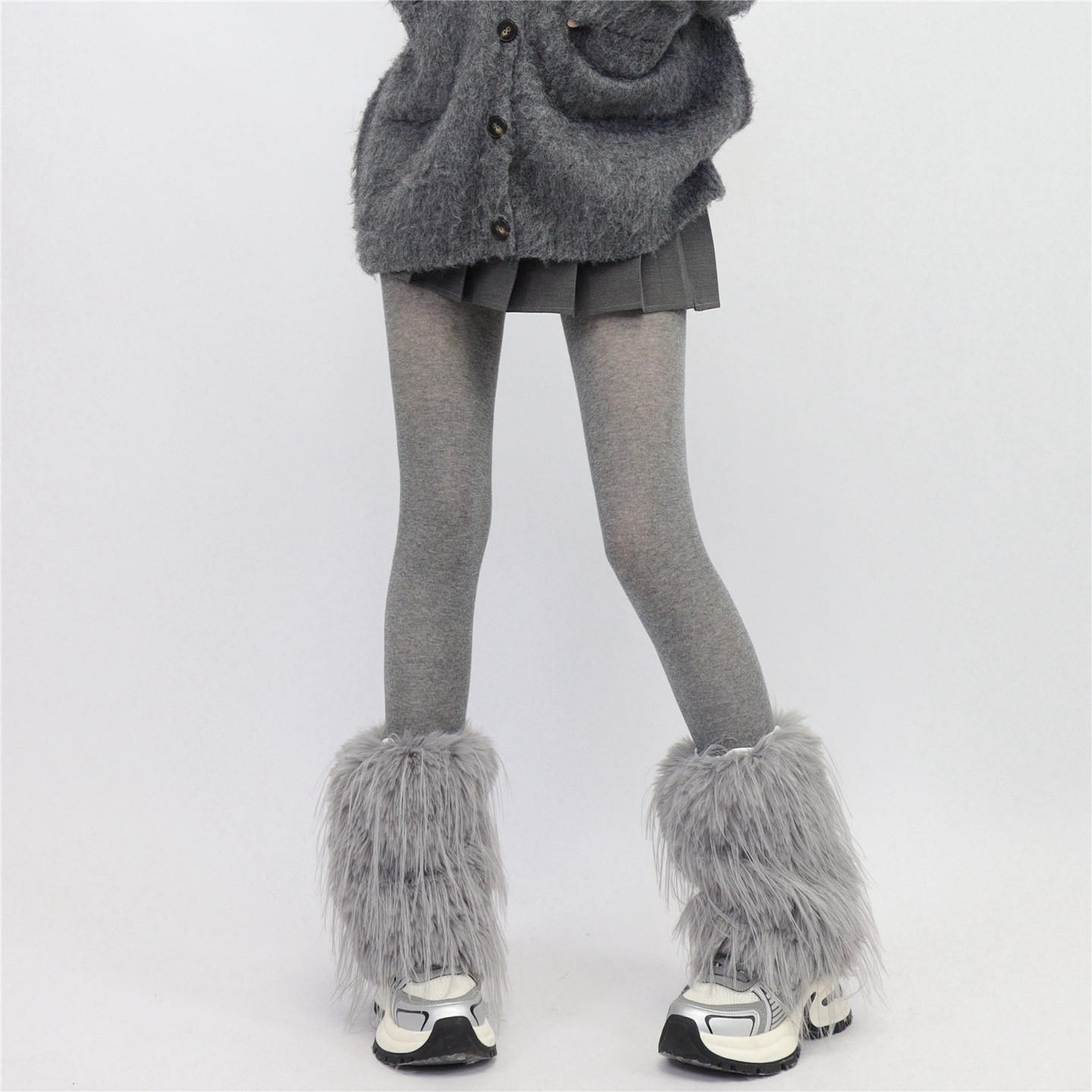 AYTofilms冬仿皮草保暖毛毛腿套