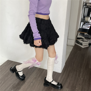 日系甜美少女薄款 films 透气棉质短袜爱心镂空蝴蝶结堆堆袜