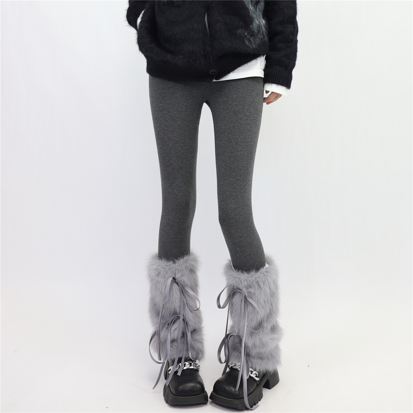 AYTofilms秋冬保暖绑带毛毛腿套