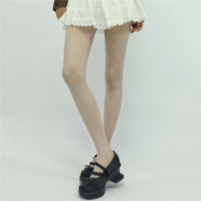 AYTofilms纯欲波点白丝春夏网袜