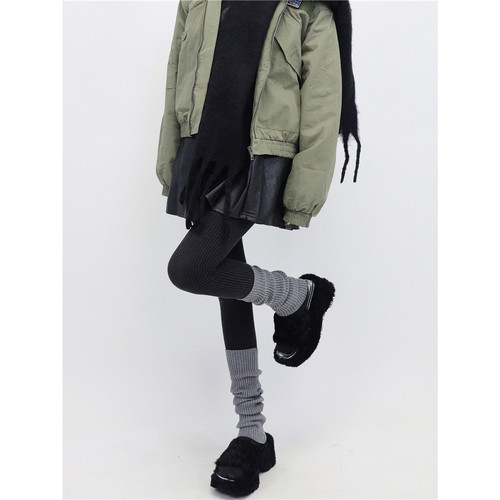 百搭显瘦女针织高弹袜套