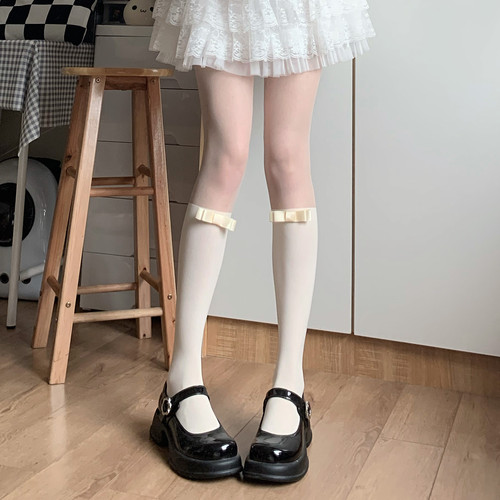 春夏奶白丝袜袜纯欲芭蕾少女袜