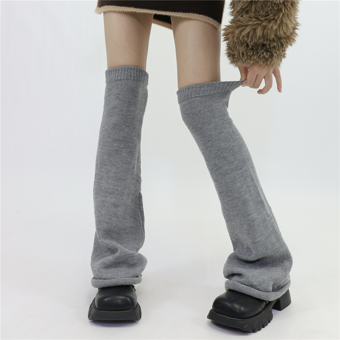 AY To films 秋冬加长过膝大腿针织毛线堆堆阔腿袜套显瘦喇叭腿套,女士内衣/男士内衣/家居服,长筒袜,淘宝优惠券,粉丝福利购,淘宝优惠卷