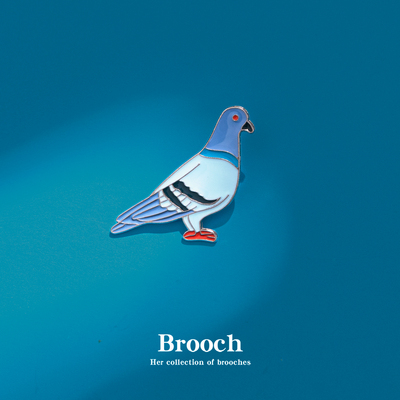 2024新款她然卡通鸽子胸针