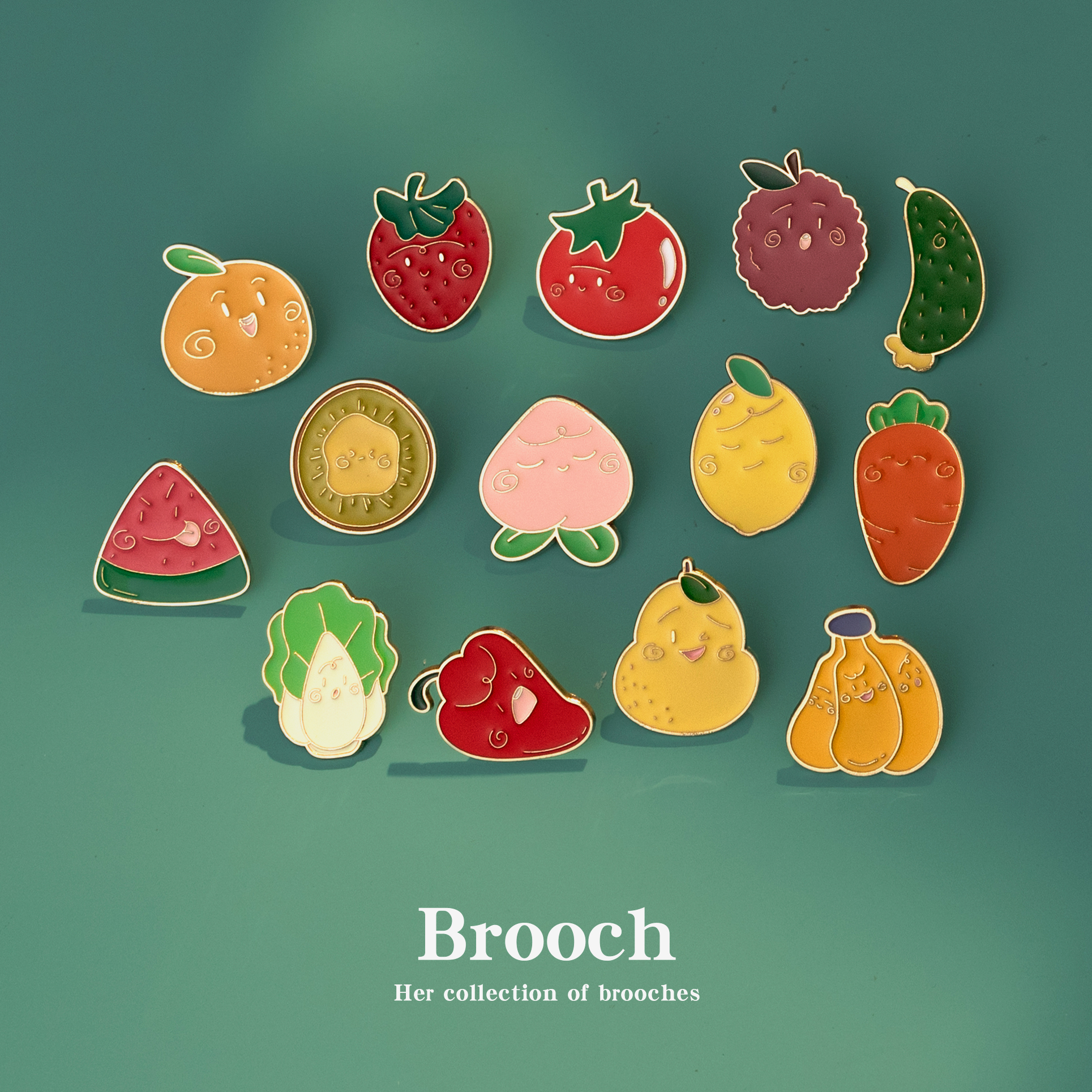 2025新款她然卡通水果胸针