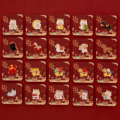 马年新年小马礼物胸针可爱马上有钱金属徽章pin文创衣服包包配饰