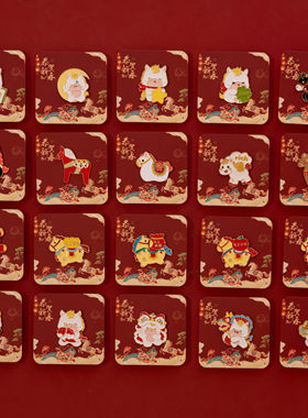 马年新年小马礼物胸针可爱马上有钱金属徽章pin文创衣服包包配饰