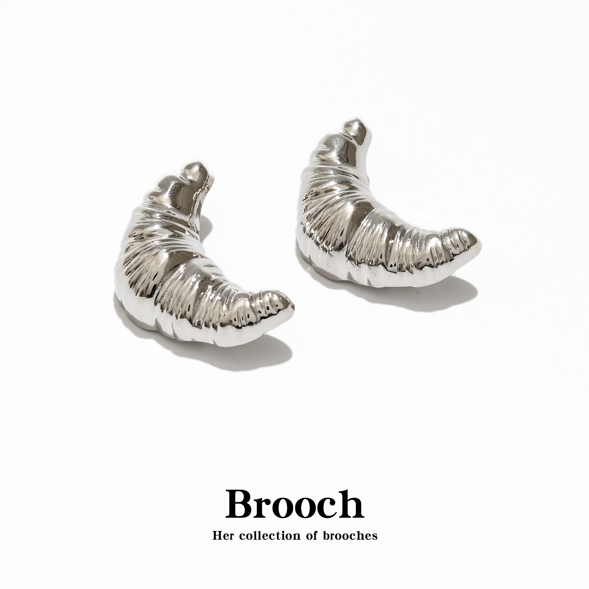 2024新款安然牛角包胸针