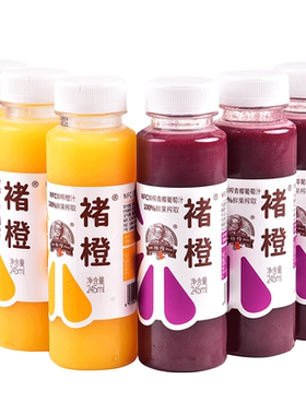 褚橙NFC鲜榨橙汁不加水不加糖245ml/瓶多个规格可选