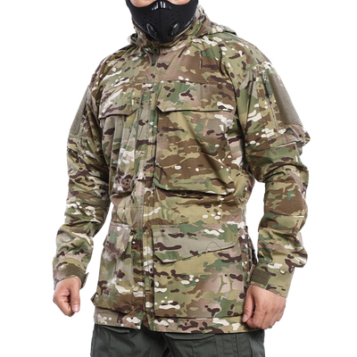 隐忍M2战术风衣德班迷彩户外服装中长款外套多口袋登山服夹克