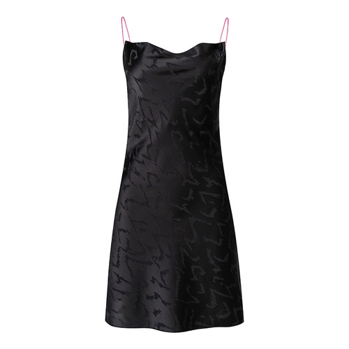 夏季桑蚕丝稠性感吊带连衣裙