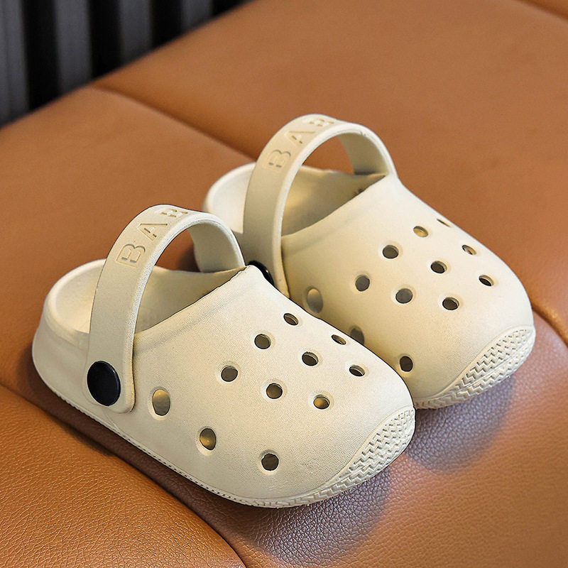 儿童凉拖鞋夏季男童简约运动家居外穿宝宝学步鞋厚底防滑两用拖鞋