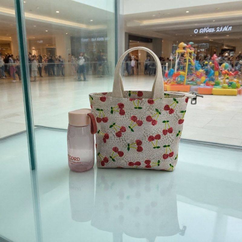 韩版简约樱桃图印花帆布小包上班休闲轻便迷你手提包外出小布包,箱包皮具/热销女包/男包,时尚帆布包,淘宝优惠券,粉丝福利购,淘宝优惠卷