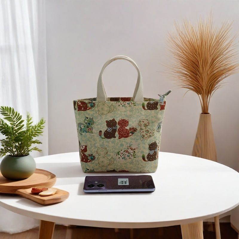 帆布包韩版简约印花迷你手提袋