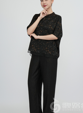 歌路丝桑蚕丝香云纱上衣01035